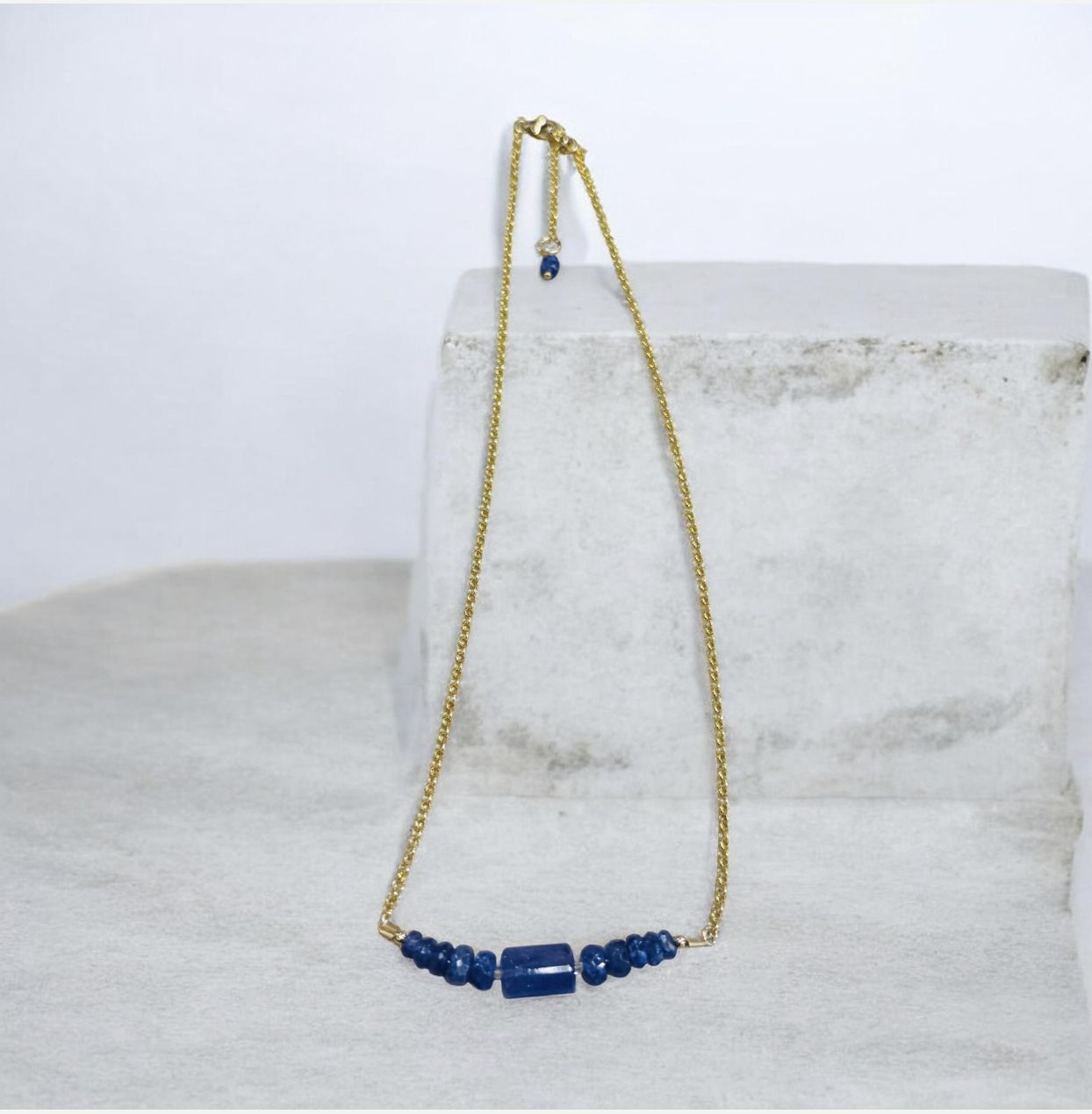DT Necklace Tanzanite on Gold Vermeil Chain
