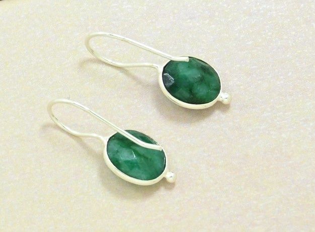 Schmu Oval Emerald Sillimanite Sterling Silver