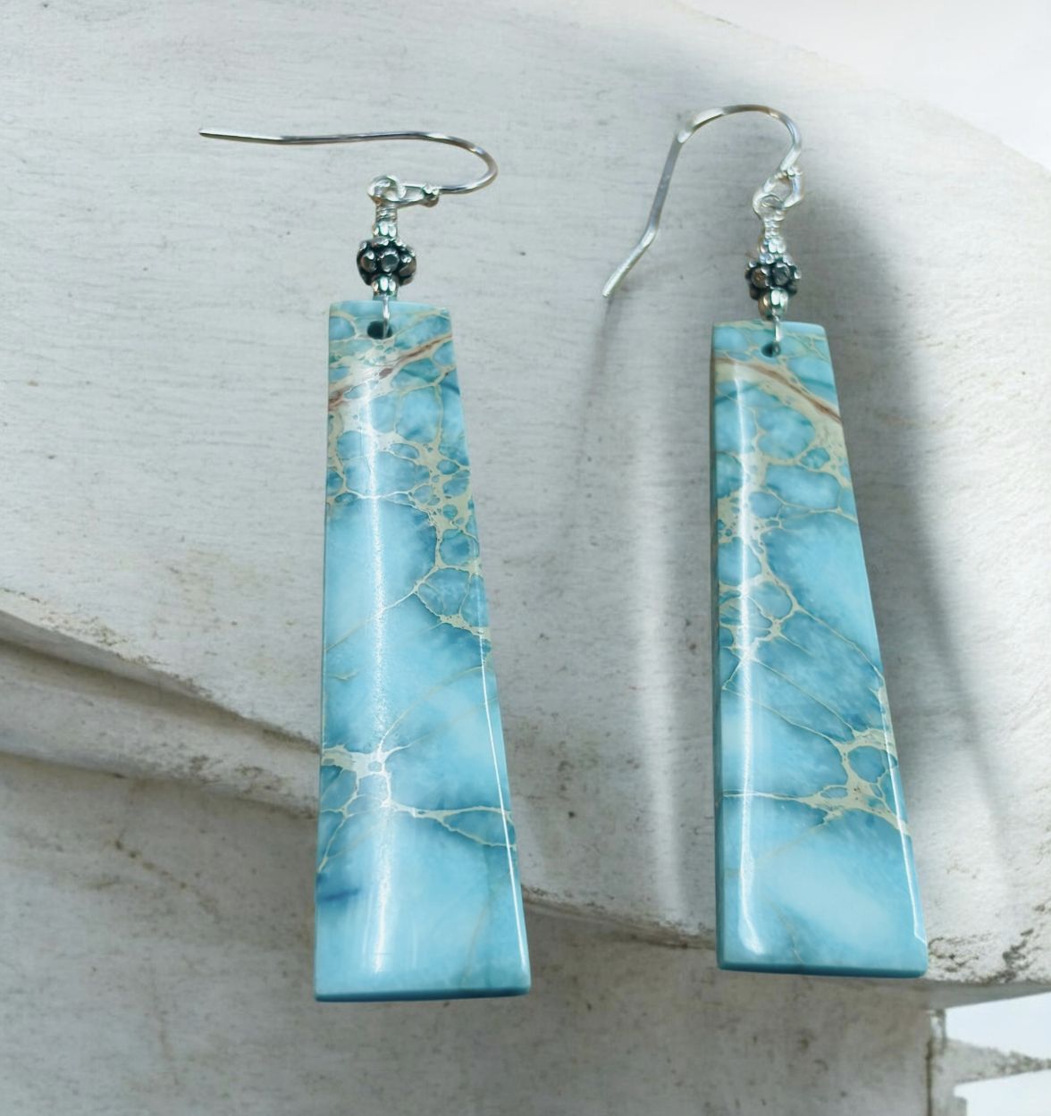 Estancia Earrings Sea Sediment Jasper Sterling Silver