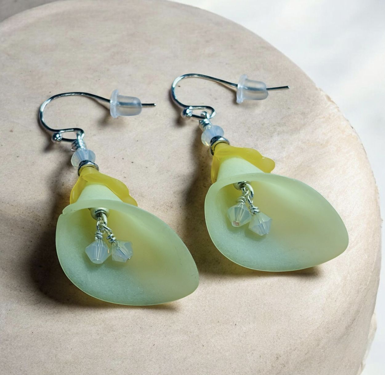 Whitney Earring Yellow "Calla Lilly" Acrylic