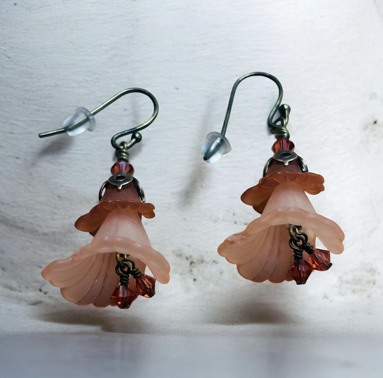 Whitney Earring Coral "Calla Lilly" Acrylic
