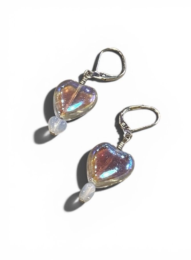 Nadeau Earring Czech Glass Hearts