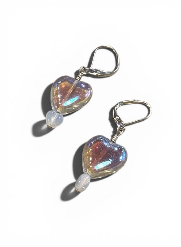 Nadeau Earring Czech Glass Hearts