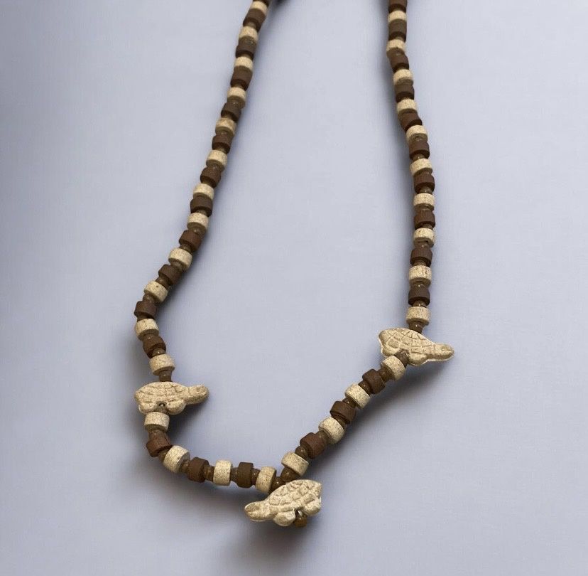 Nadeau Necklace Wood with Turtles
