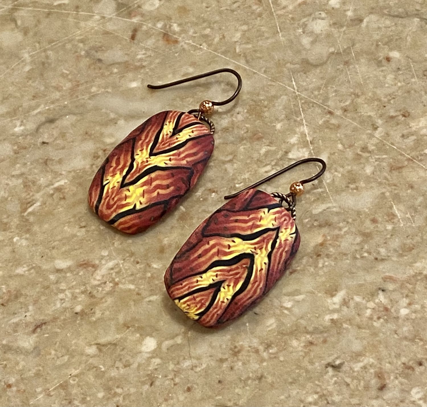 Most Earrings Fire Stripes