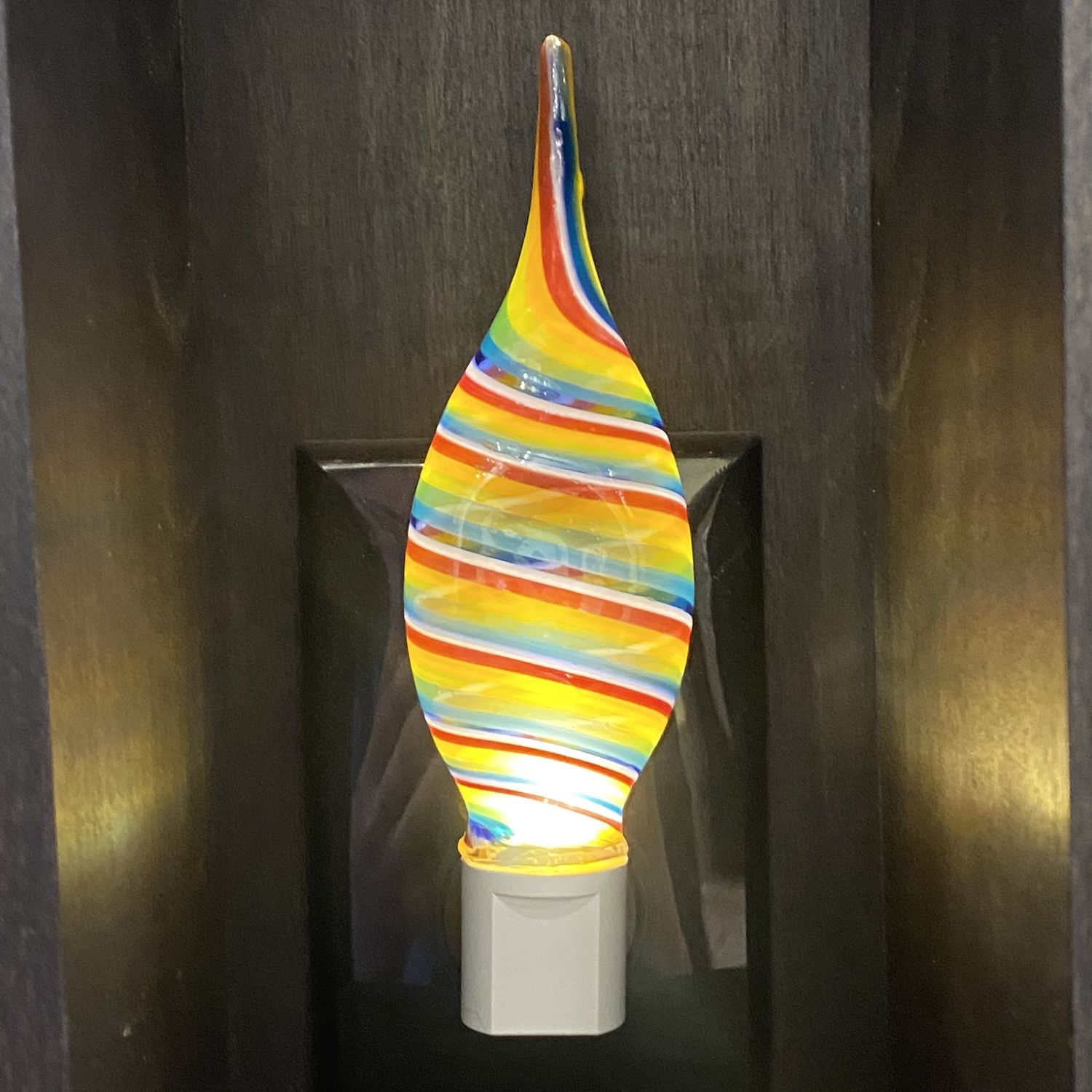 Probstein Glass Nightlight Flat Rainbow
