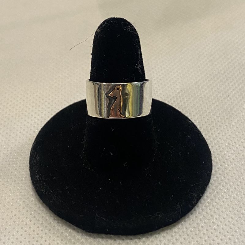 Gonzales Ring Copper Hare on Sterling Silver Band