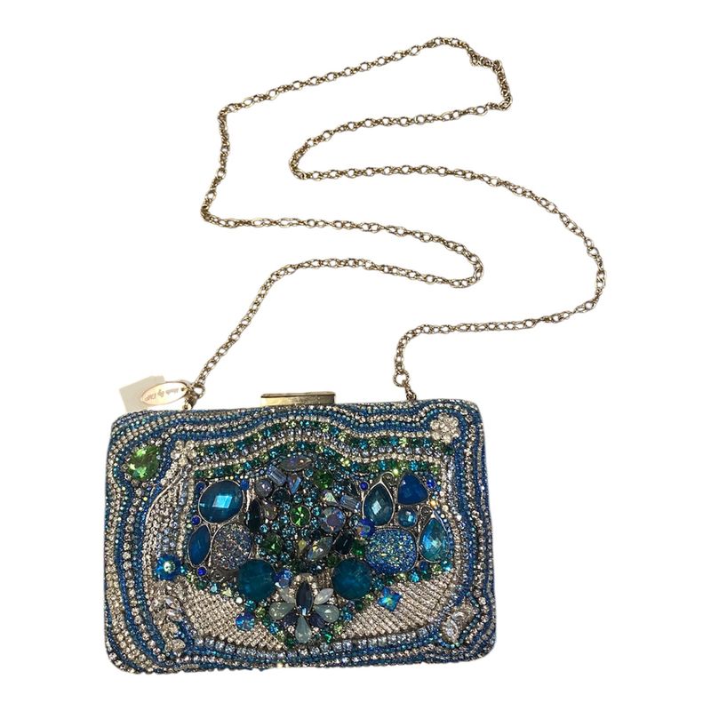 The Bling Lady Blue &amp; Silver Crystal Purse
