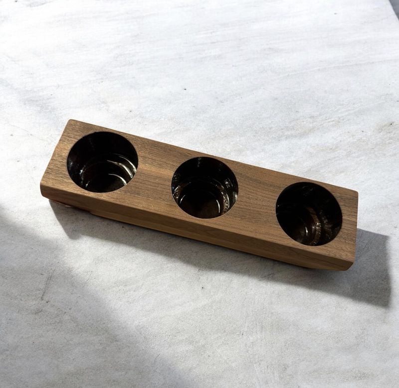 On The Edge Black Walnut Succulent Planter