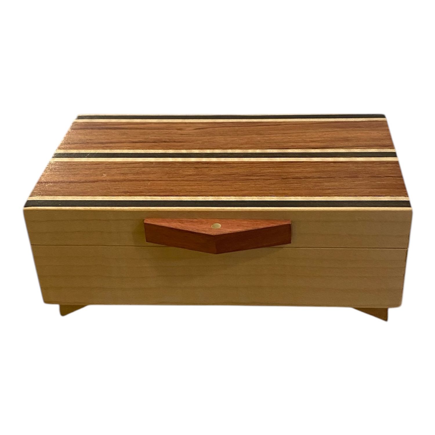 Cole Small Trinket Box Bubinga, Figured Maple &amp; Gaboon Ebony