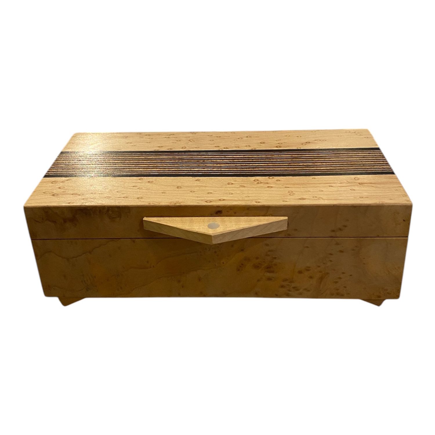 Cole Jewelry Box Myrtle Burl, Ebony &amp; Figured Maple