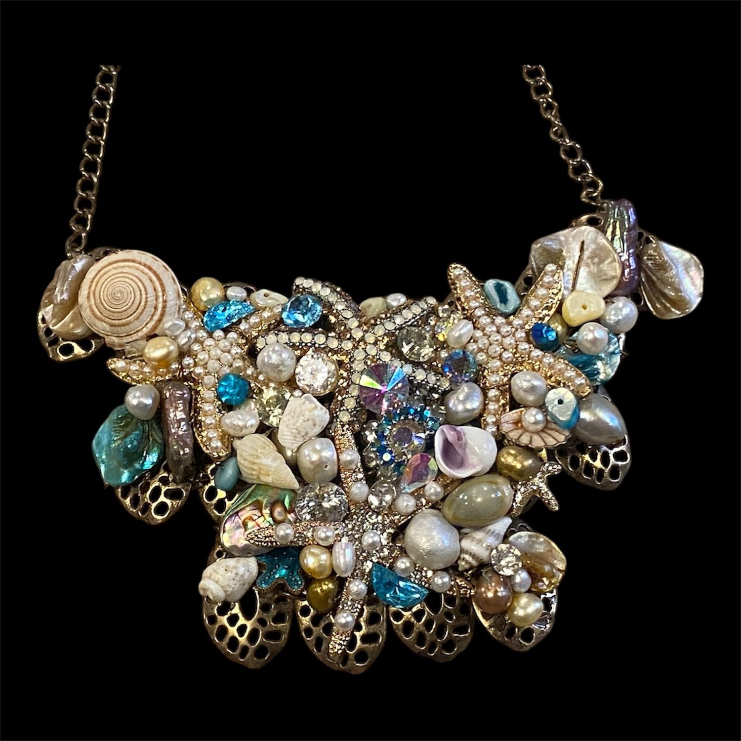 The Bling Lady Pearl Starfish Necklace