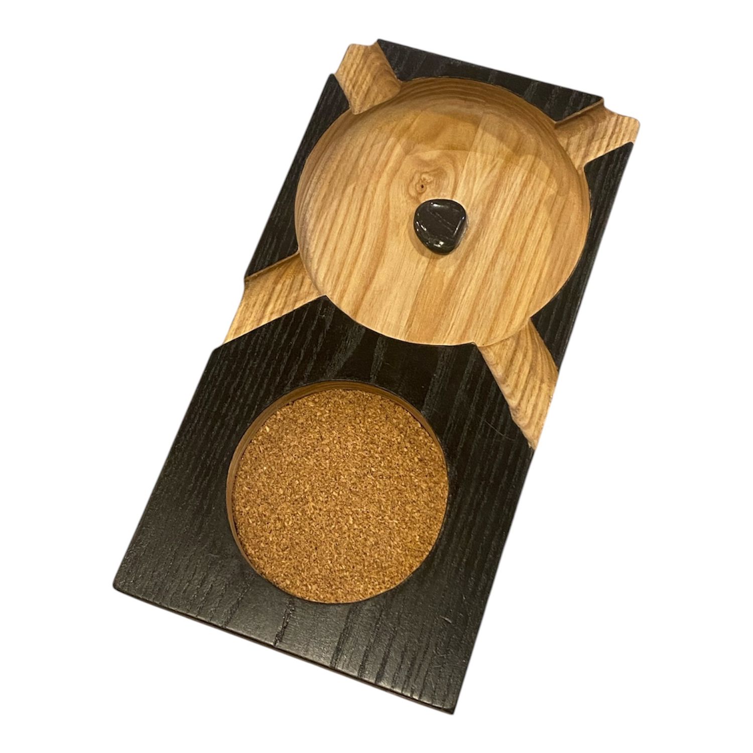 On The Edge Ash Black Ink Cigar Ashtray w/ Coaster