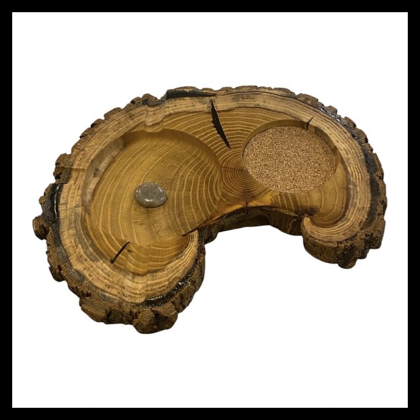 On The Edge Live Edge Mulberry Cookie Cigar Ashtray w/ Coaster
