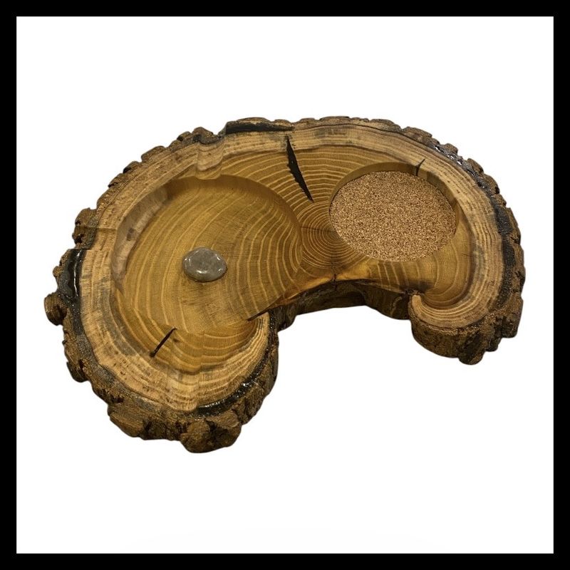 On The Edge Live Edge Mulberry Cookie Cigar Ashtray w/ Coaster