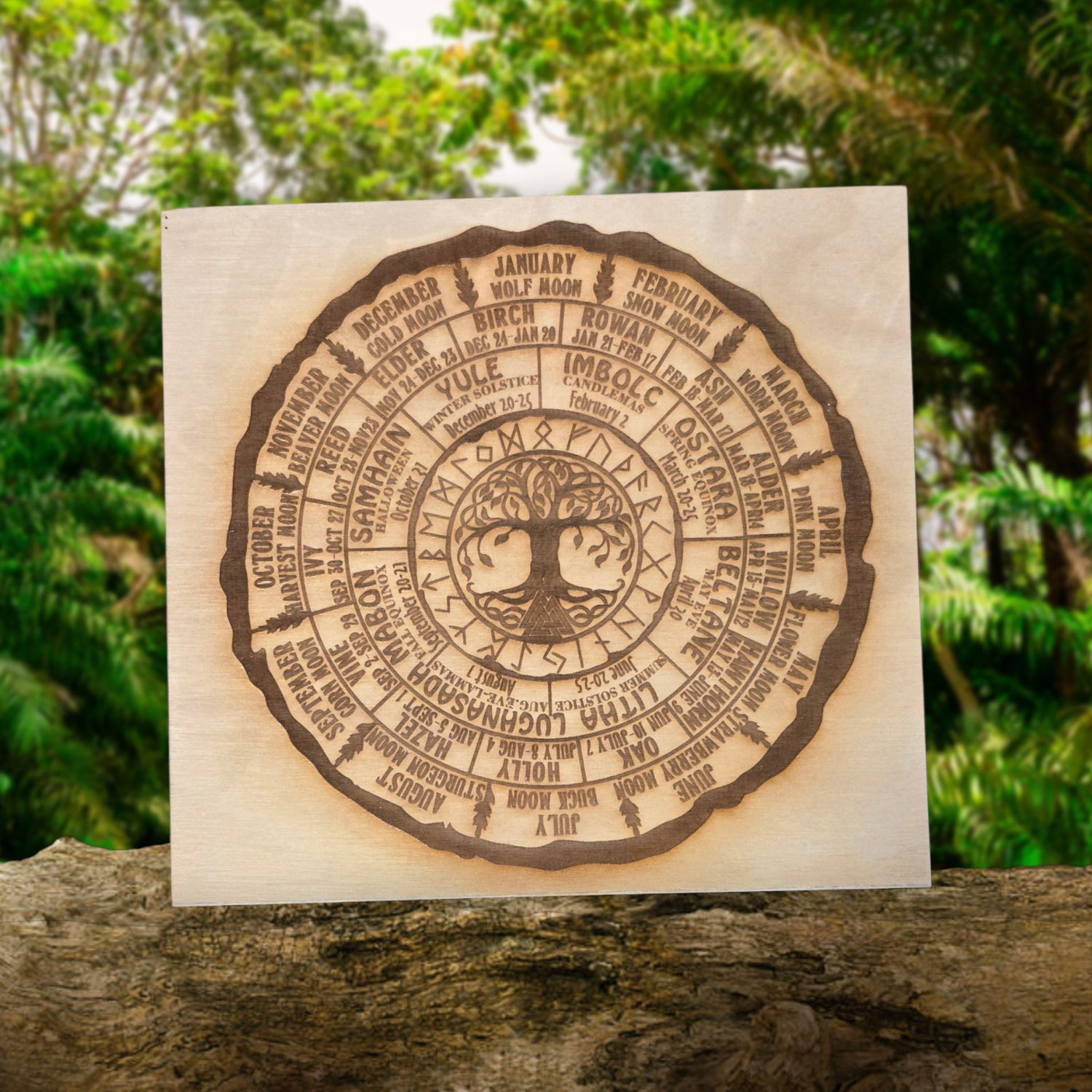 Francis Small Celtic Calendar on Birch Ply