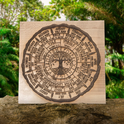 Francis Small Celtic Calendar on Oak