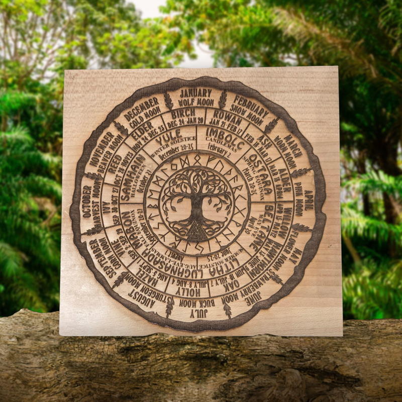 Francis Small Celtic Calendar on Oak