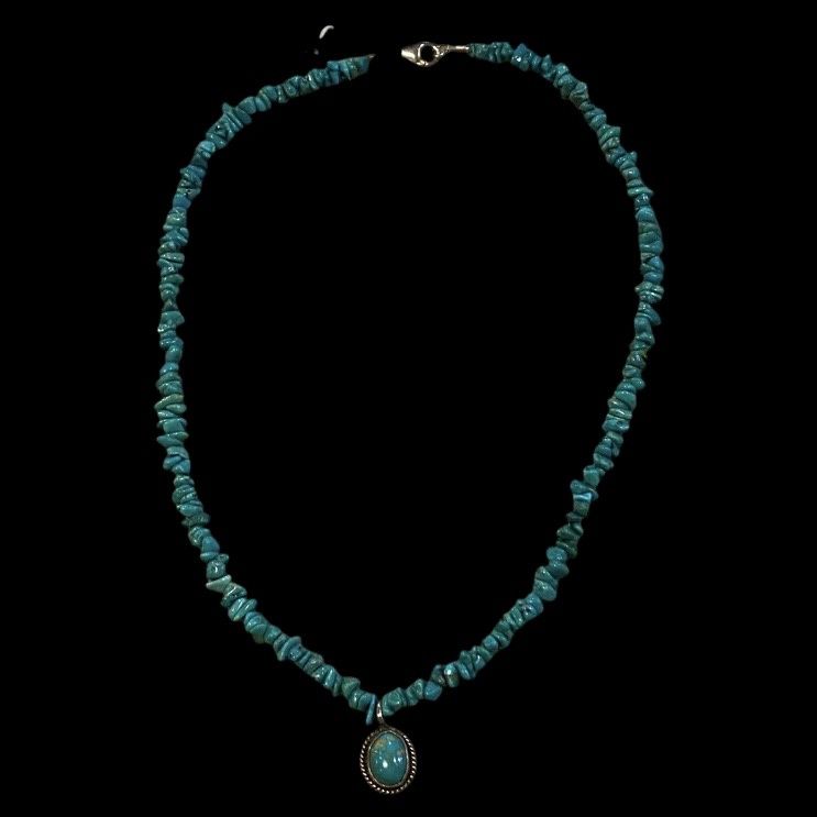 Trueworthy Necklace Sleeping Beauty Turqoise w/ Sterling Silver Pendant
