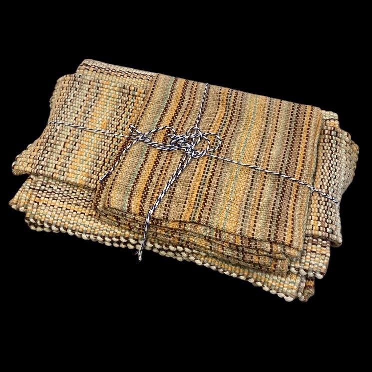 Ward Handwoven Cotton Placemat Set of 3 w/ Tea Towel