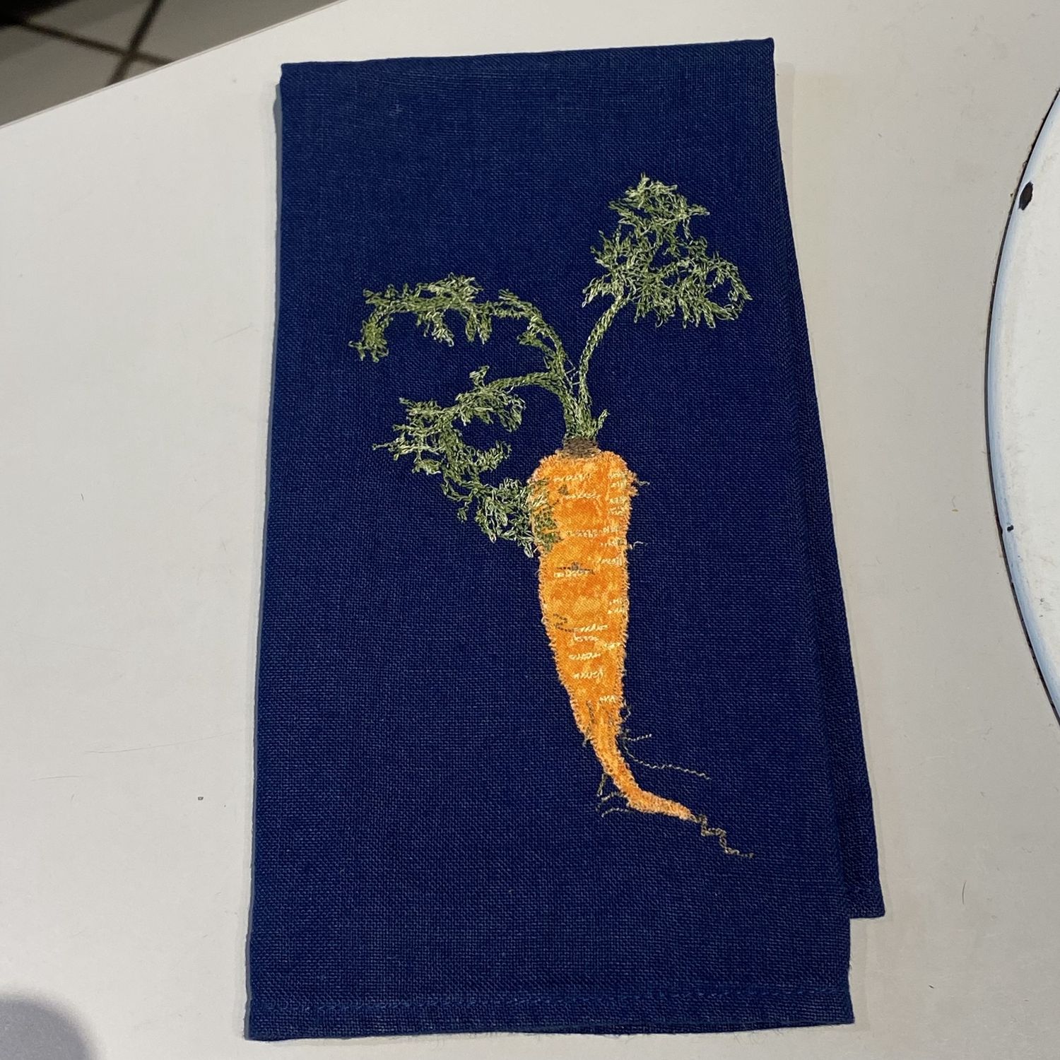 Yvonne Blue Linen Napkin Carrtot