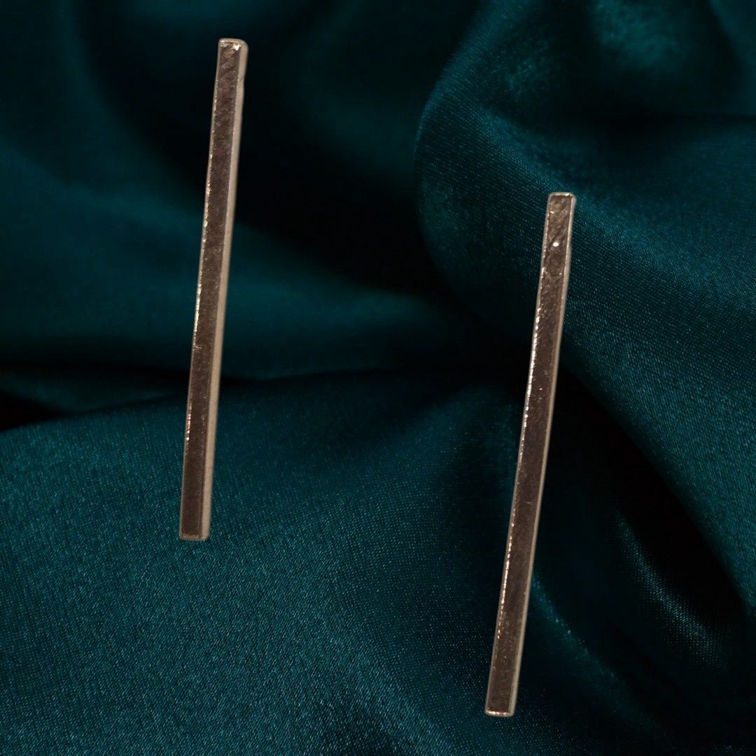 Sunshine Earring Brass Bar Post