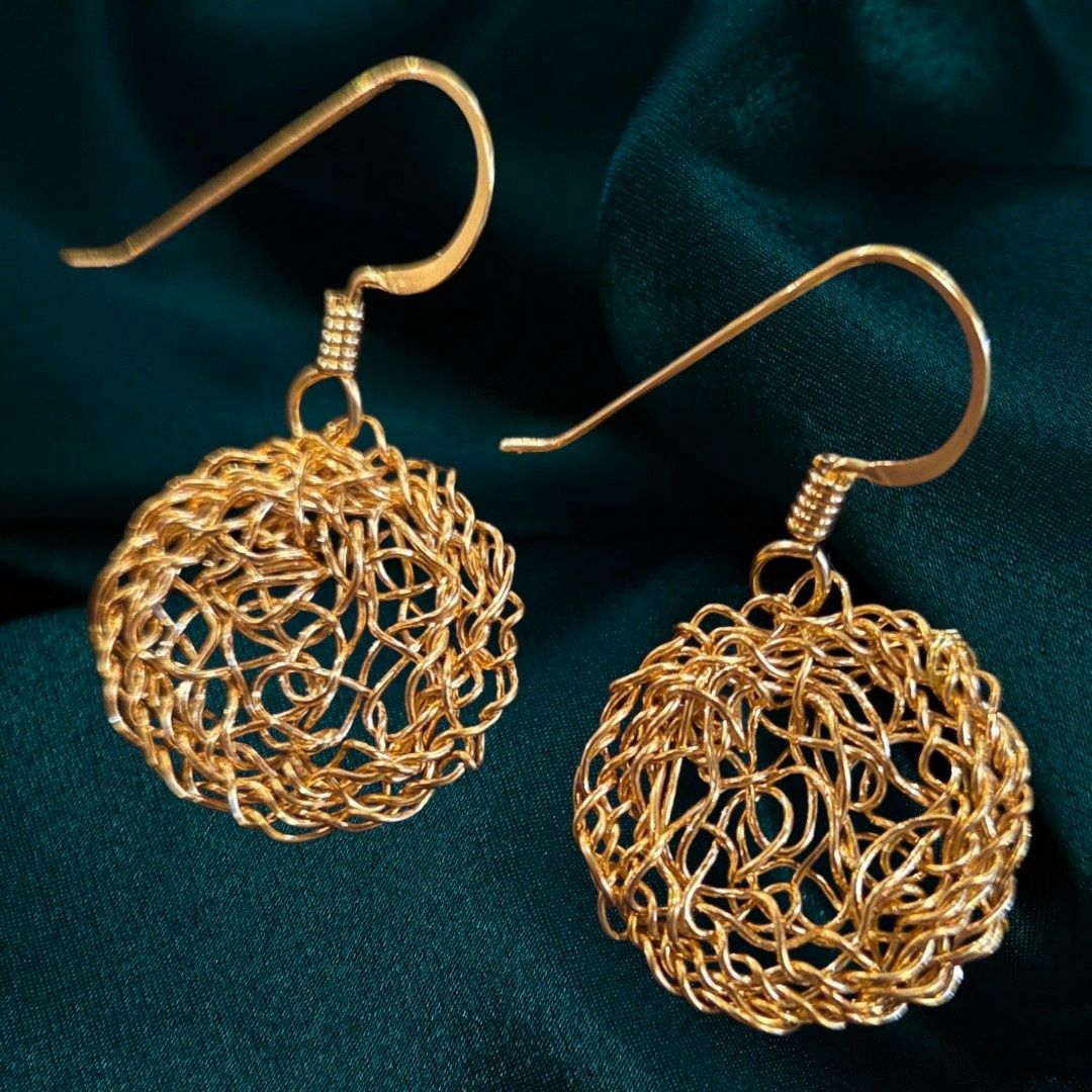 MetaLace Earring Bronze Earring Small Circles
