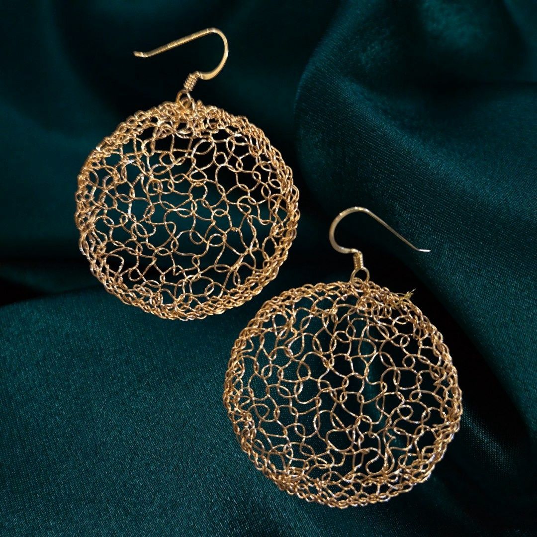 MetaLace Earring Bronze Large Circles