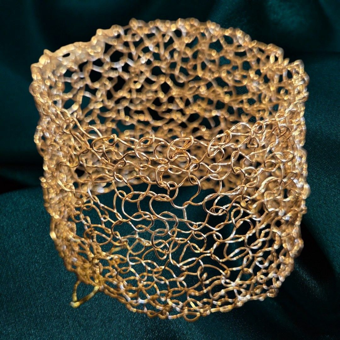 MetaLace Bracelet Bronze Bangle 2"