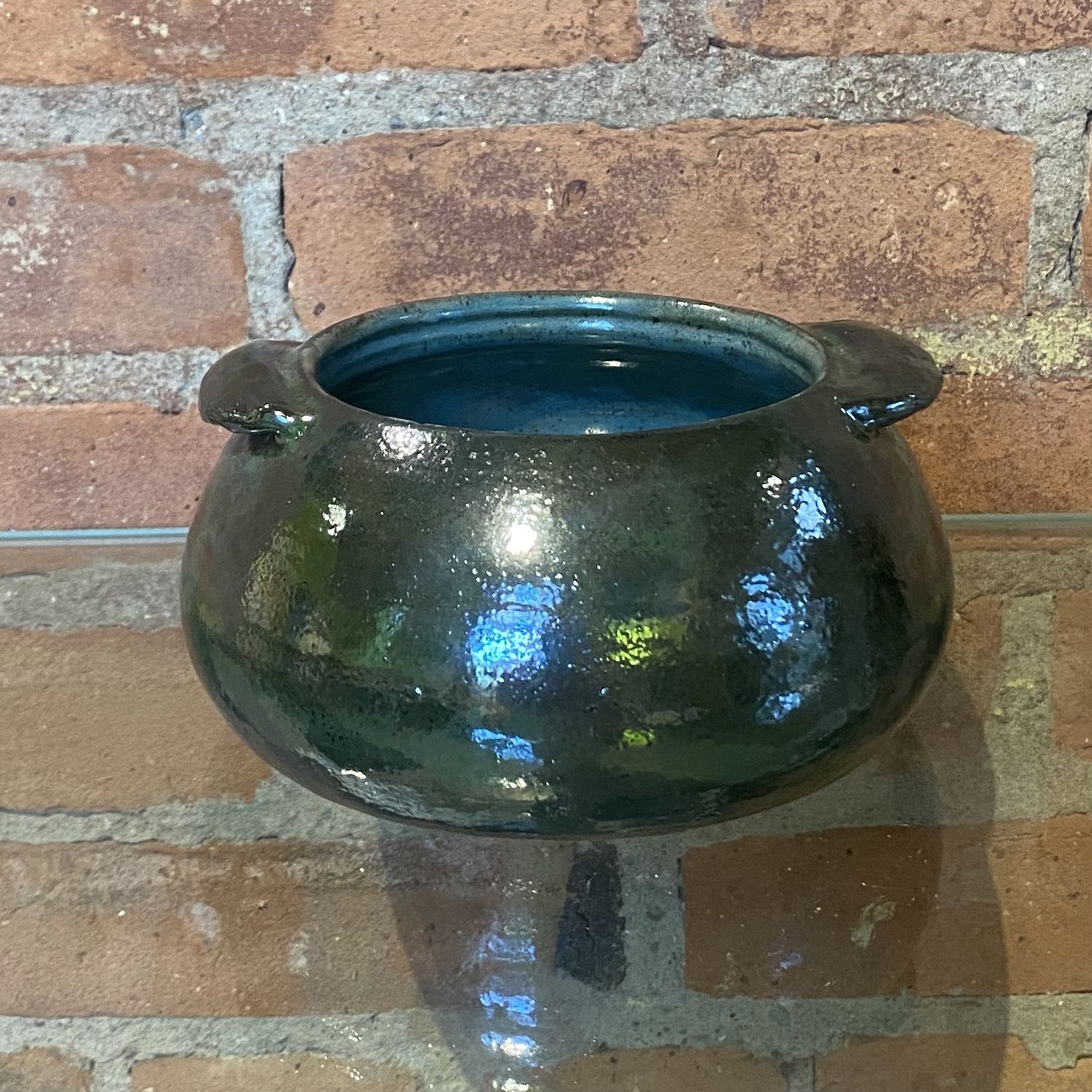 Humble Earth Green Handled Bowl