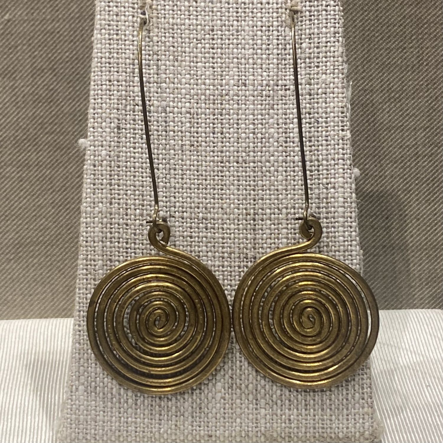 Gerber Earring Brass Swirl