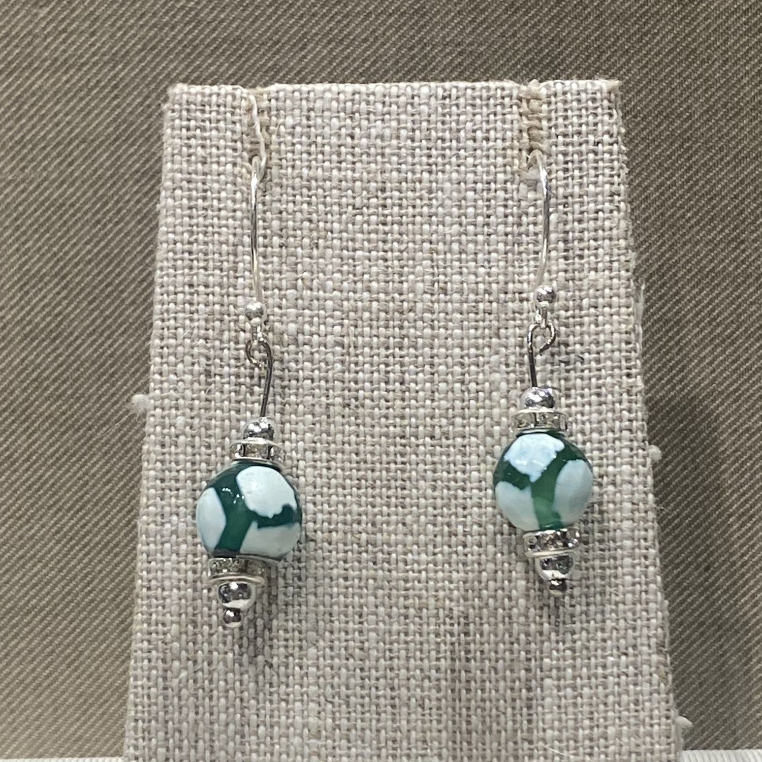 Gerber Earring Green Agate