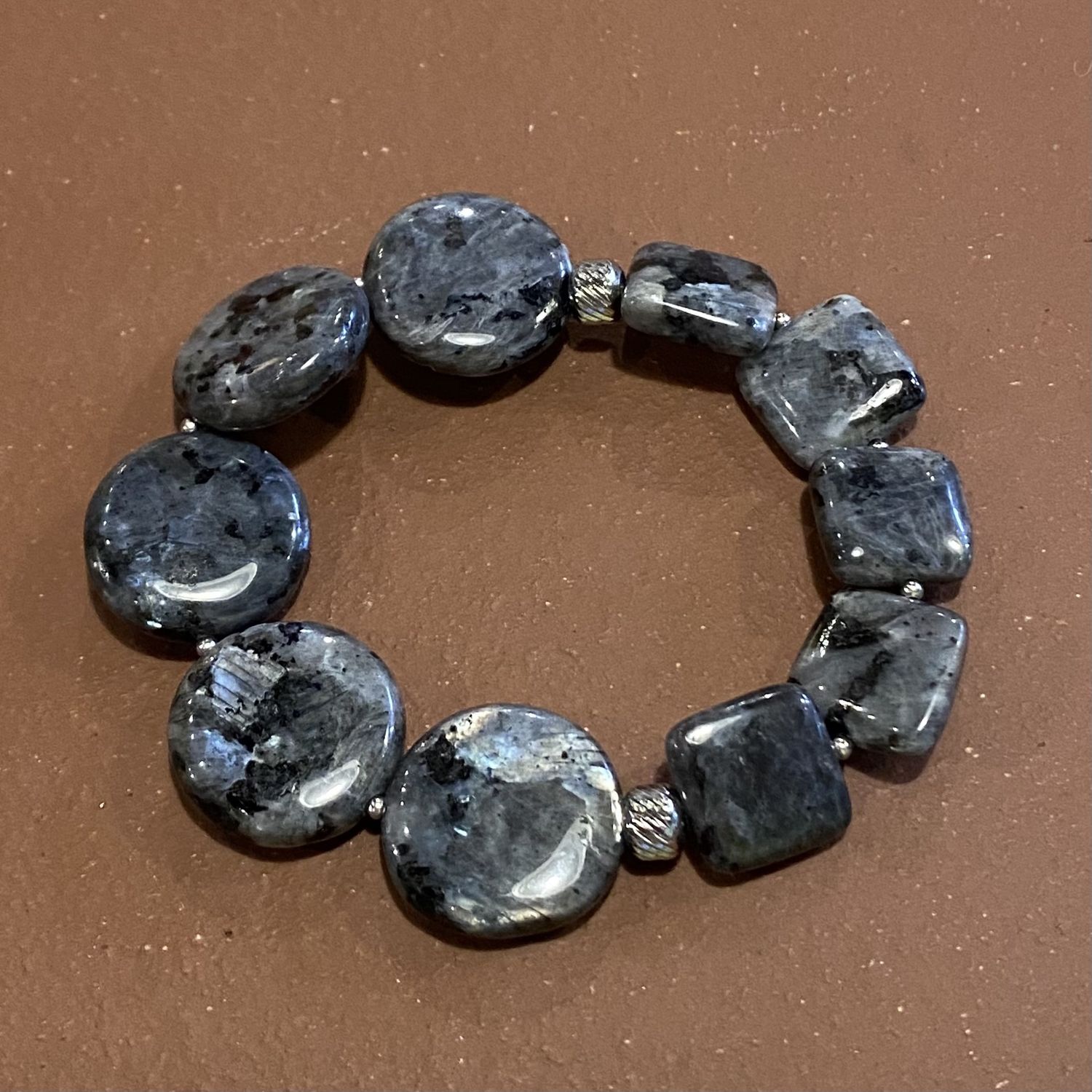 Gerber Bracelet Circle &amp; Square Obsidian