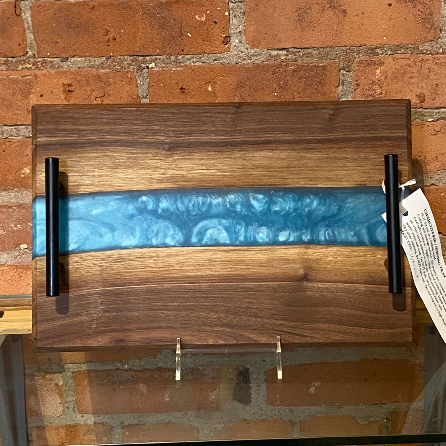 G.M. 508 Charcuterie Walnut w/ Caribbean Blue Resin