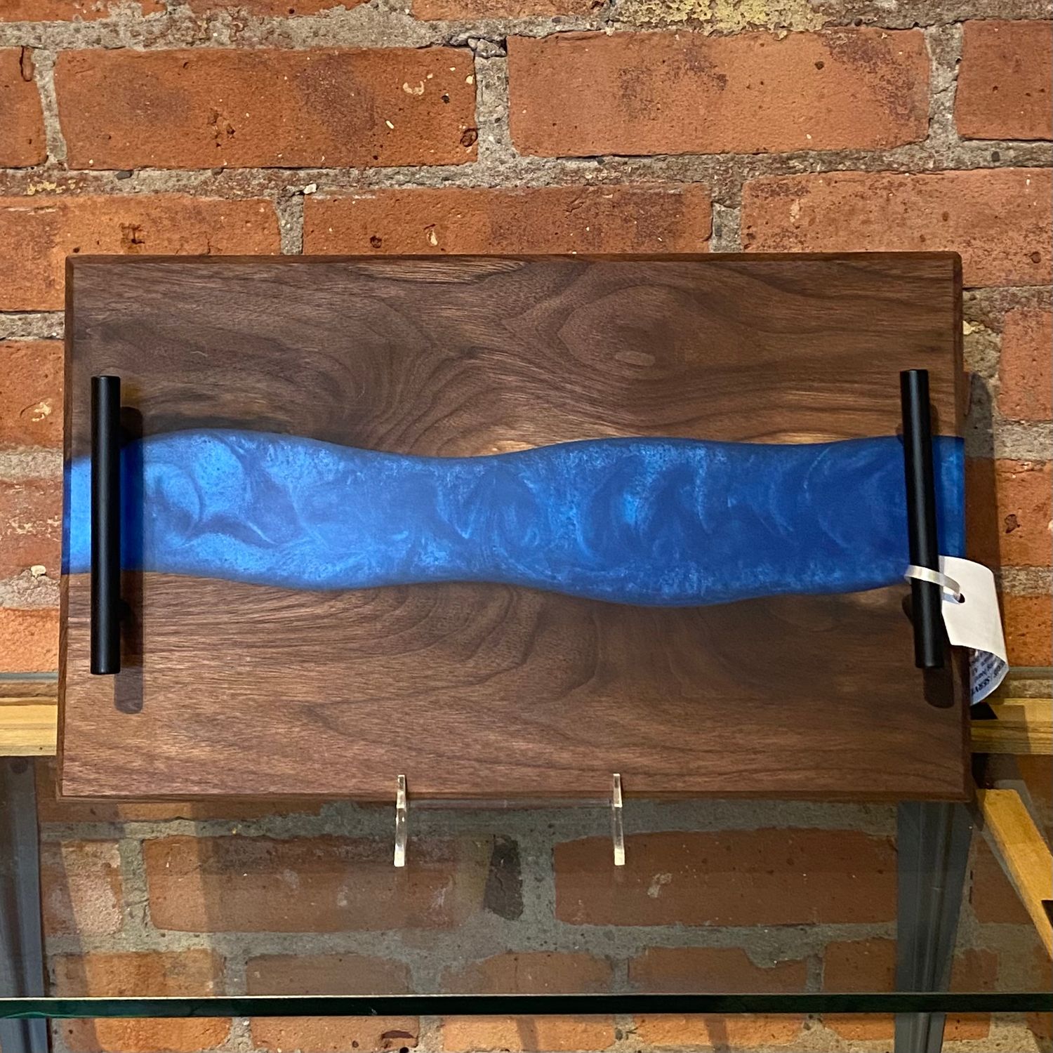 G.M. 507 Charcuterie Walnut w/ Cobalt Blue Resin