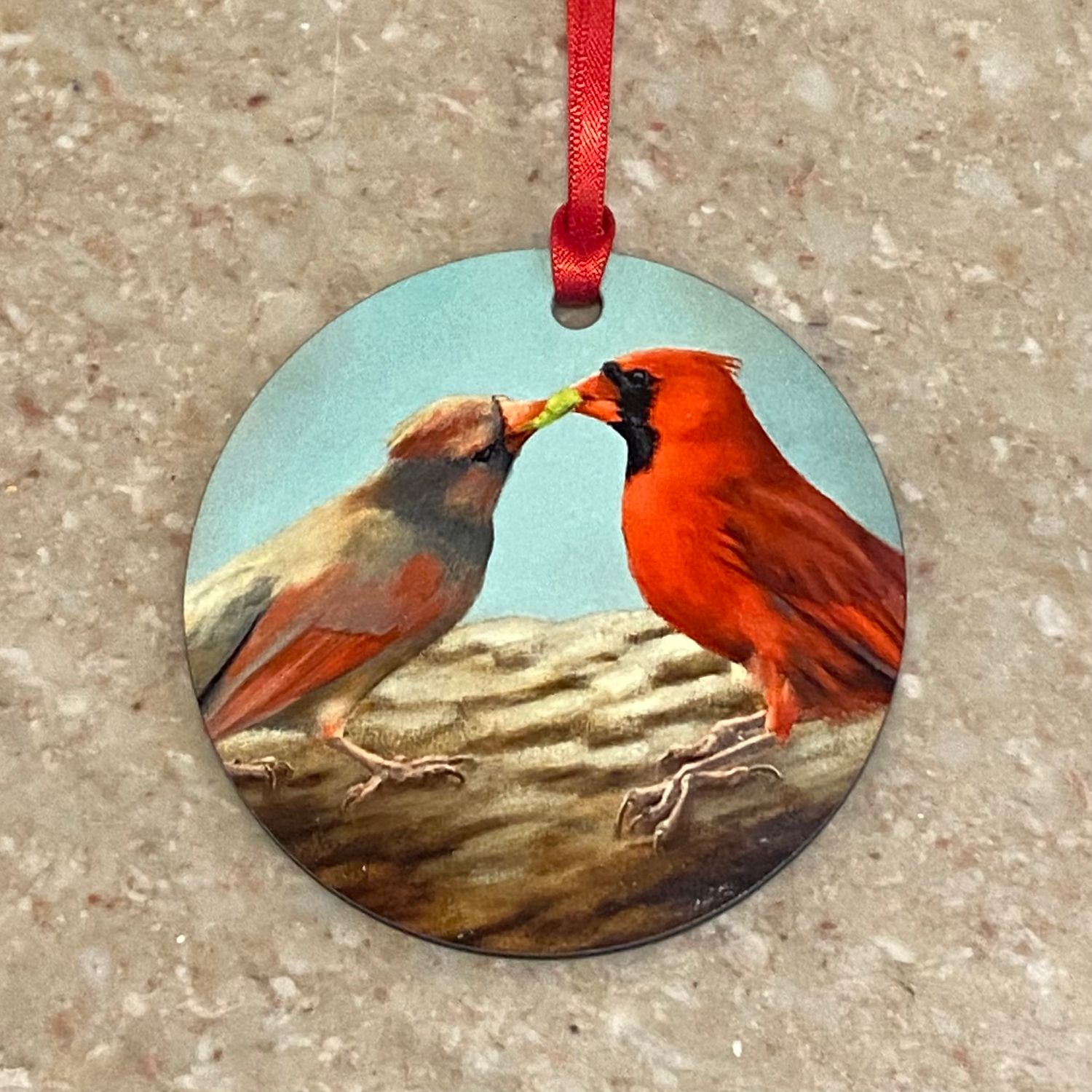 Finewood Ornament Cardinal Pair