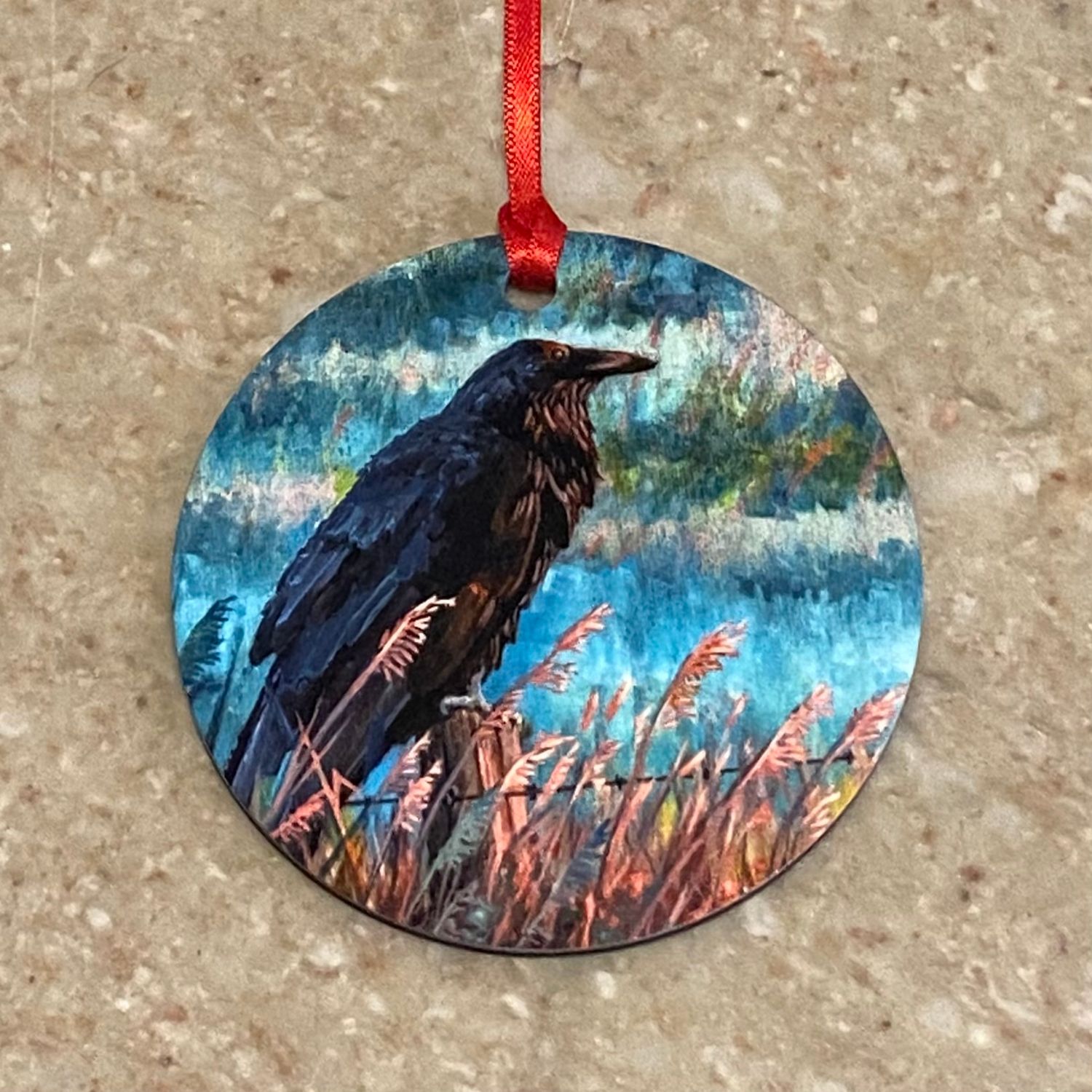 Finewood Ornament Raven