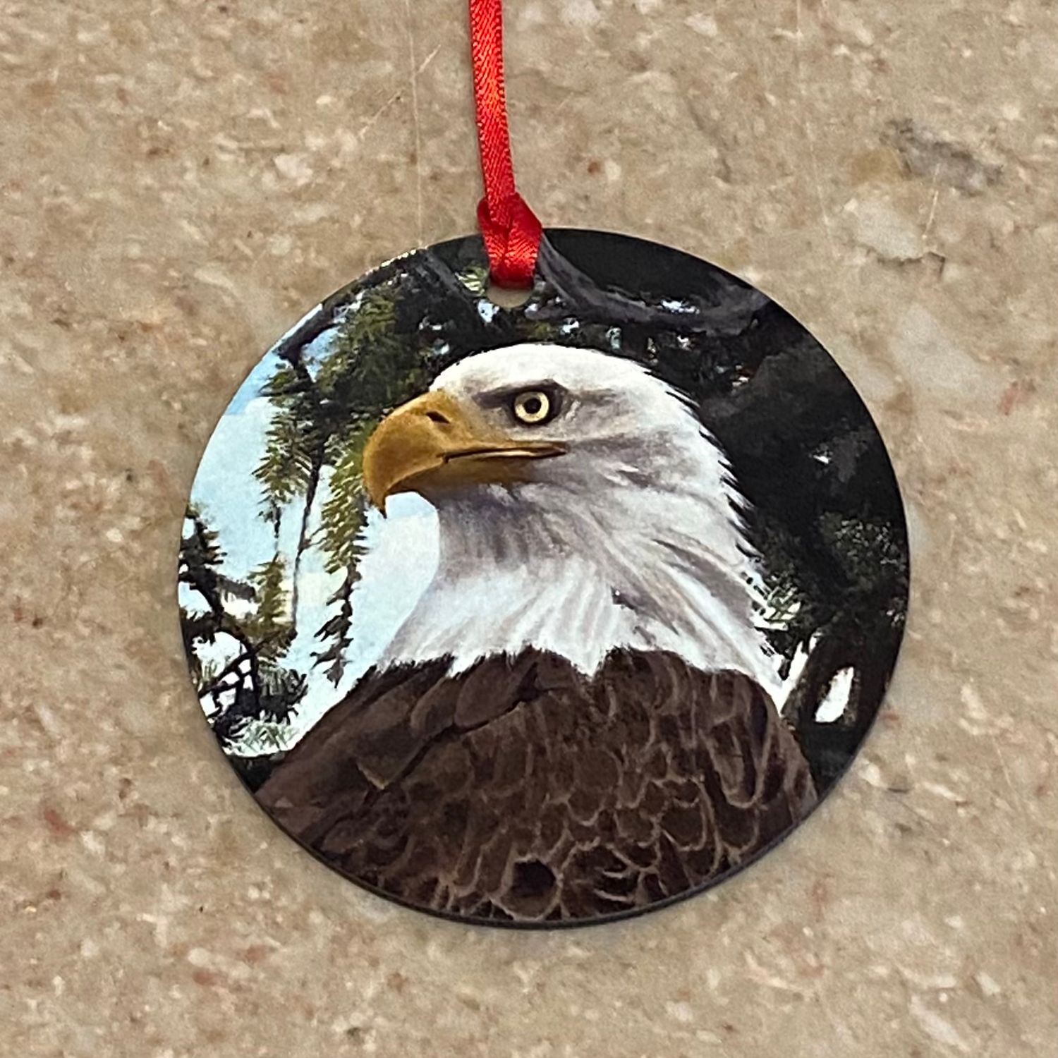 Finewood Ornament Bald Eagle