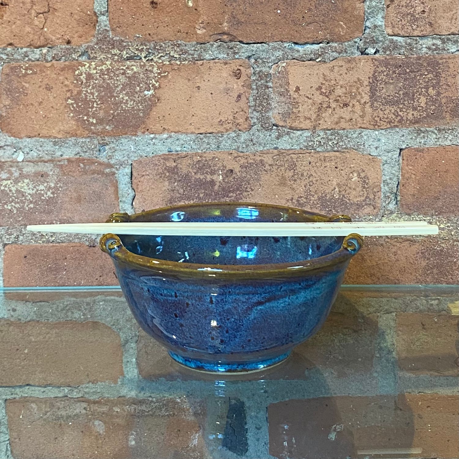 Johnson Purple, Blue &amp; Brown Chopstick Bowl 724