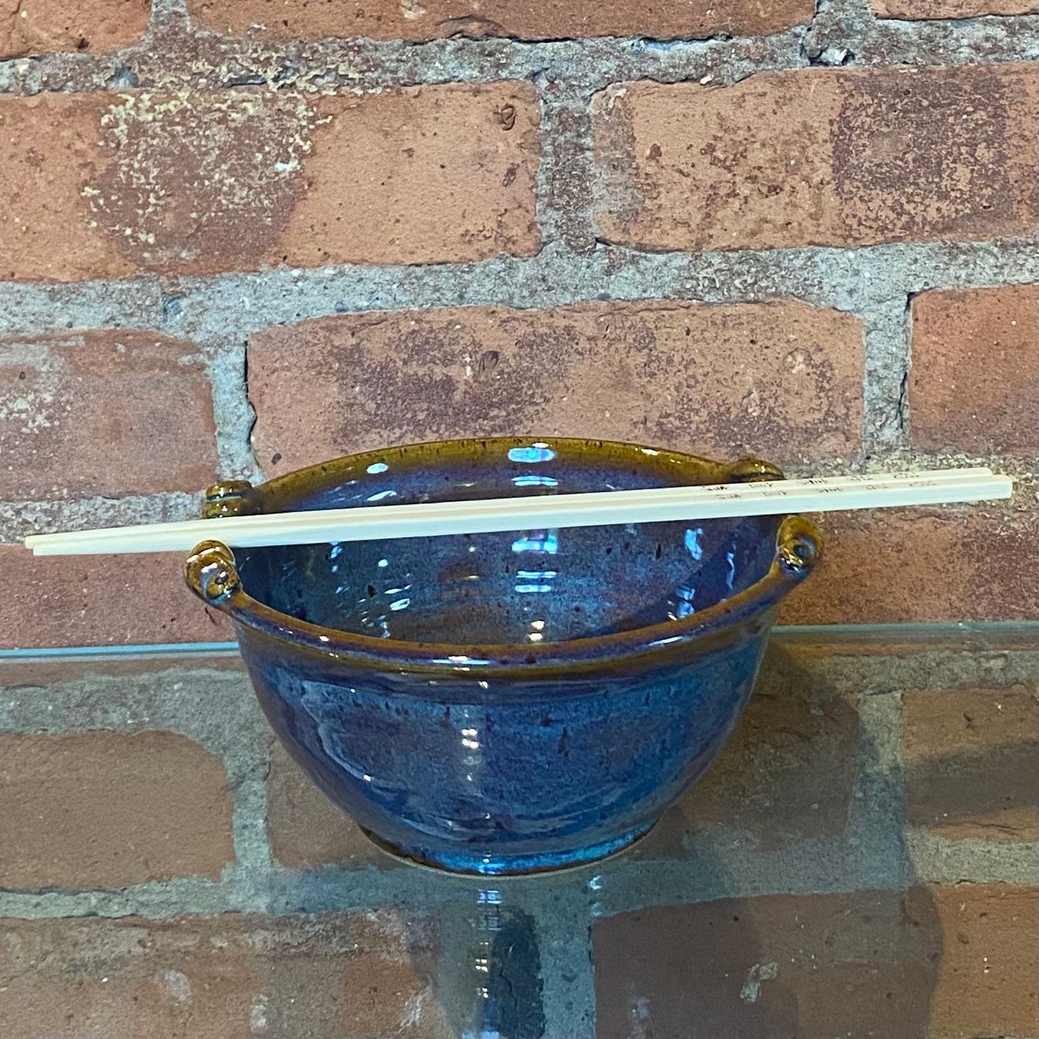 Johnson Purple, Blue &amp; Brown Chopstick Bowl 726