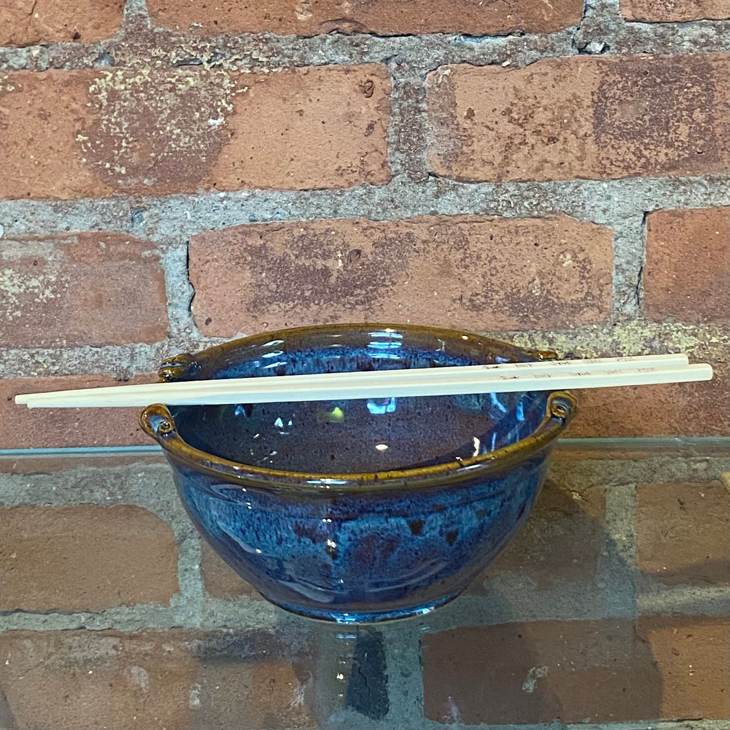 Johnson Purple, Blue &amp; Brown Chopstick Bowl 727