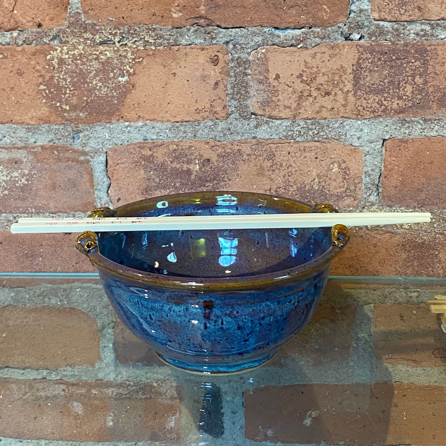 Johnson Purple, Blue &amp; Brown Chopstick Bowl 725