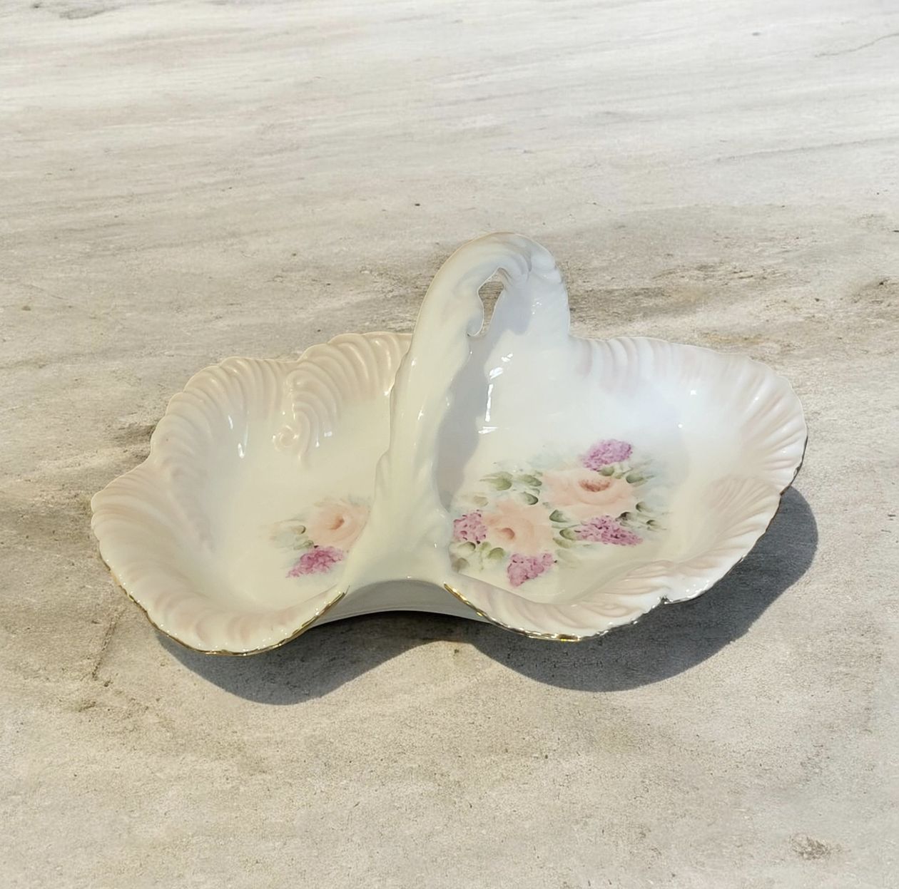 Ritz Porcelain Divided Candy Dish