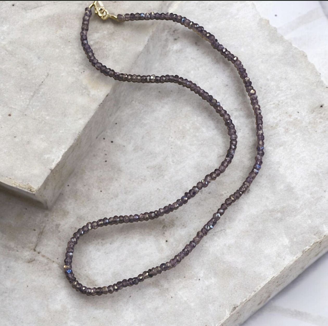 Trueworthy Necklace Faceted Coated Labradorite