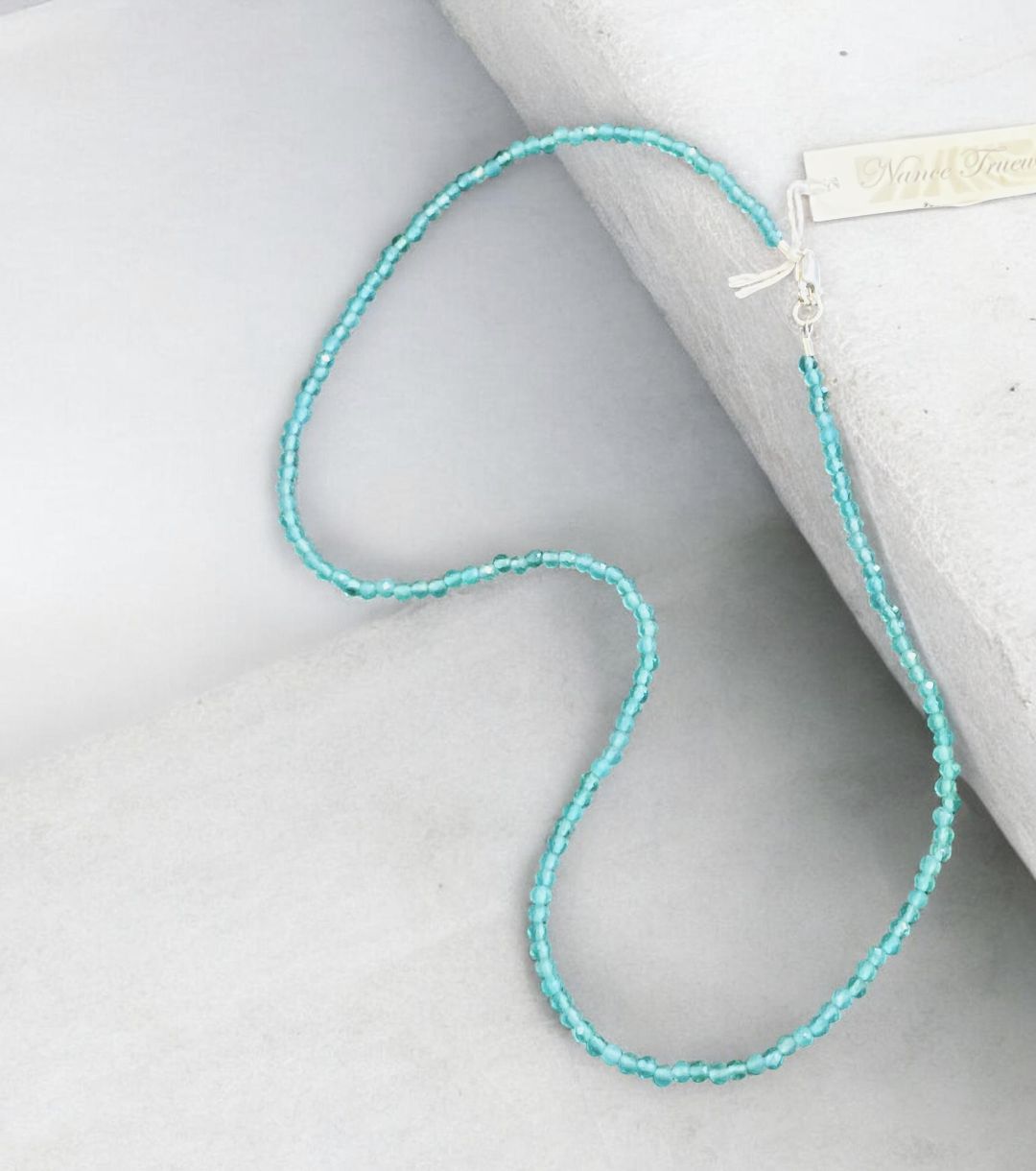 Trueworthy Necklace Faceted Green Onyx
