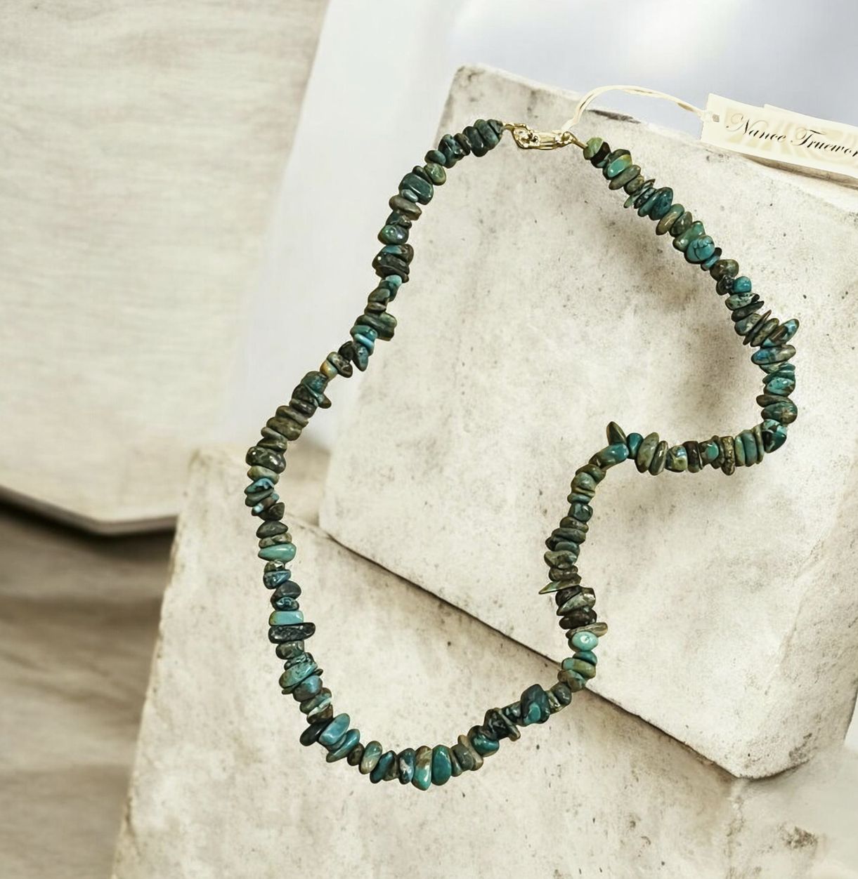 Trueworthy Necklace Small Chunky Turquoise