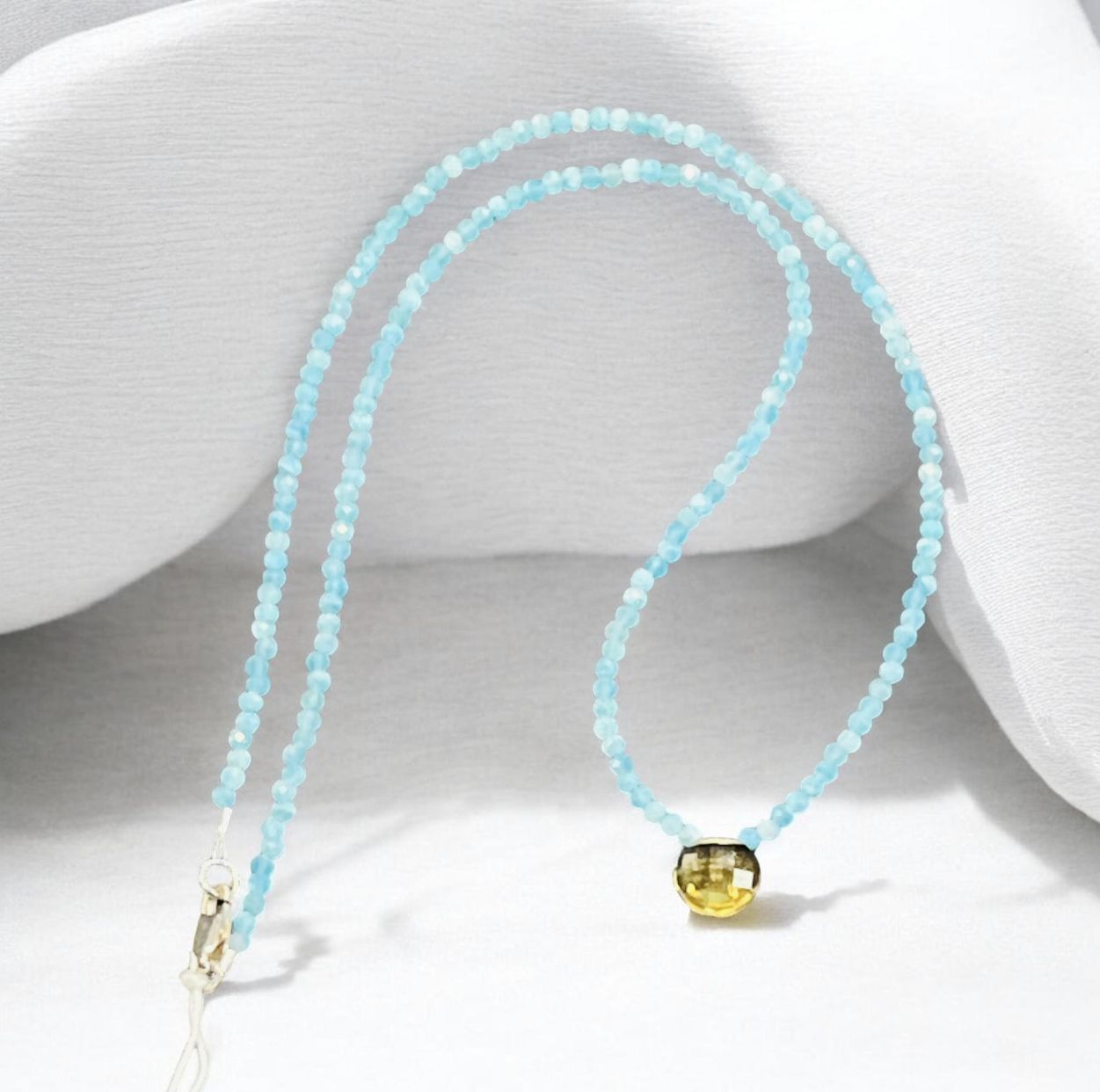 Trueworthy Necklace Amazonite with Round Citrine