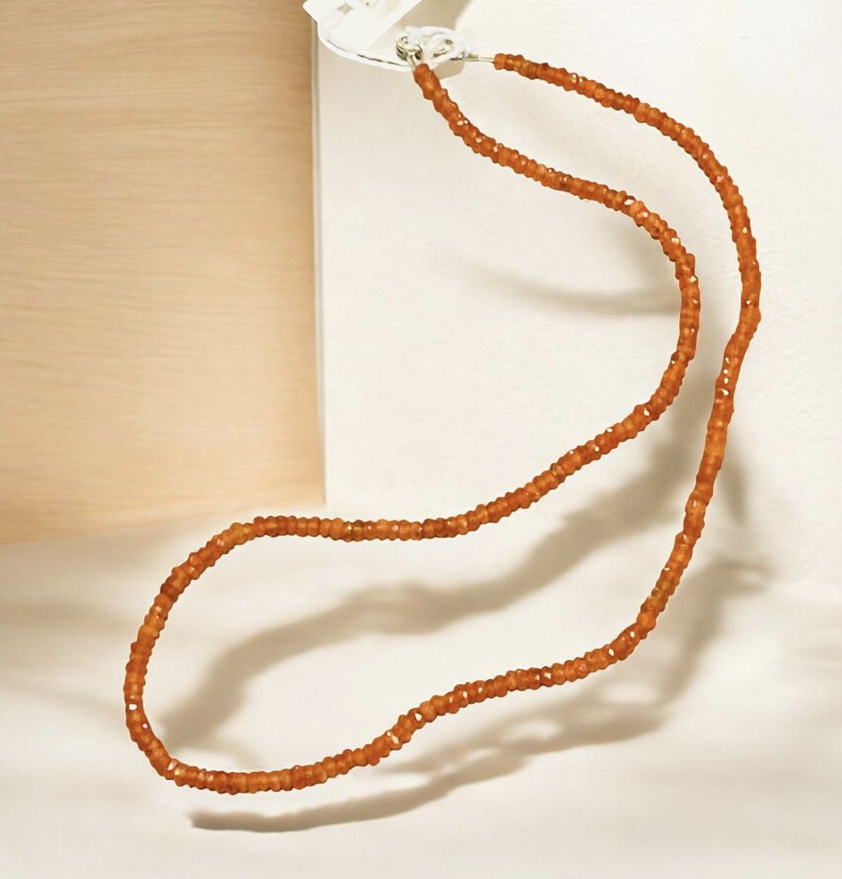 Tureworthy Necklace Faceted Carnelian Strand