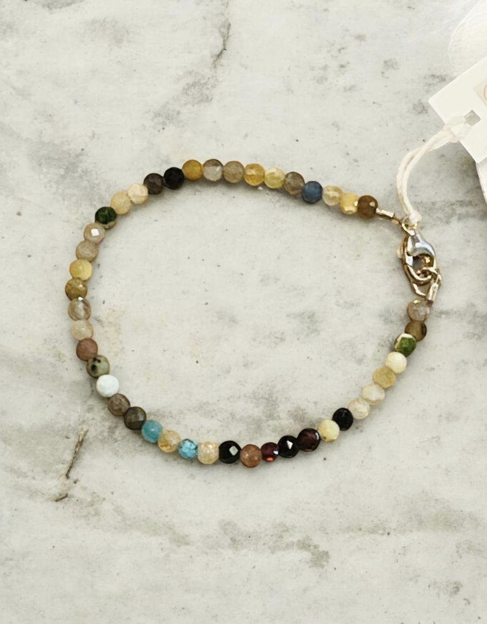 Trueworthy Bracelet Small Faceted Multi Gemstones