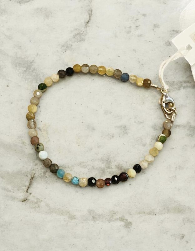 Trueworthy Bracelet Small Faceted Multi Gemstones